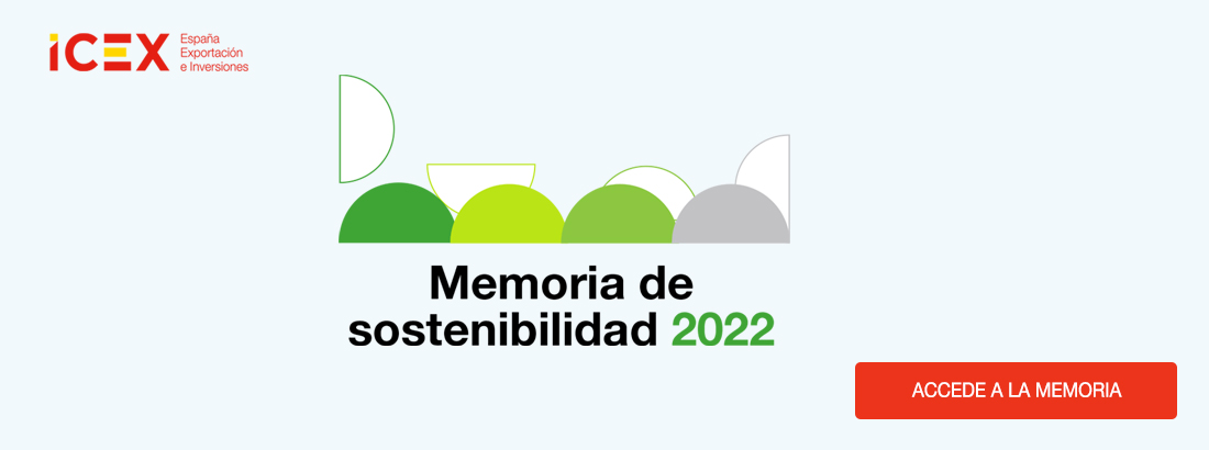 Accede a la memoria de sostenibilidad de 2022 de ICEX
