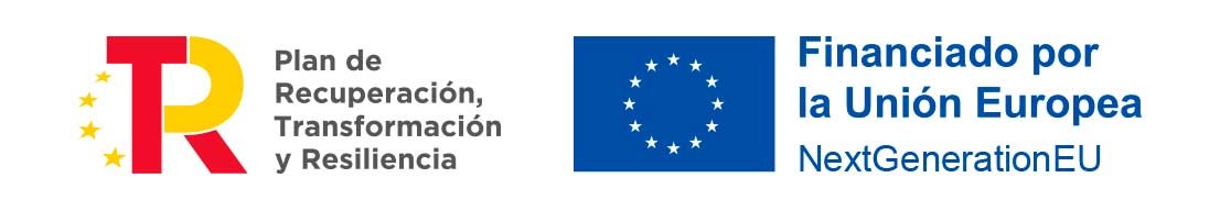 Logo del Plan de Recuperación, Transformación y Resiliencia, junto al logo de la Unión Europea