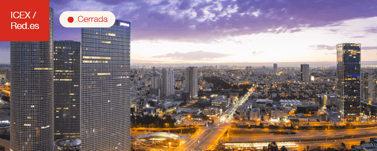 La convocatoria está cerrada. Skyline de Tel Aviv de noche